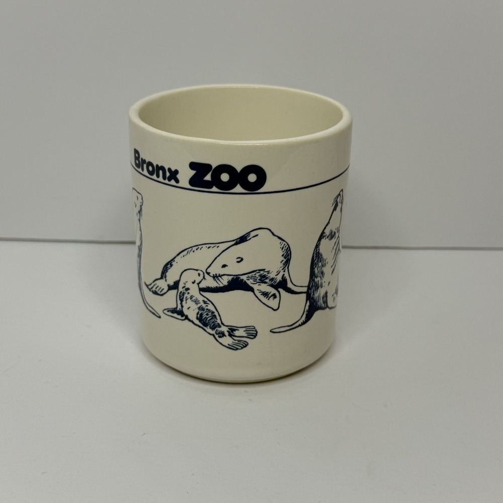 VTG‎ 1981 Bronx Zoo Sea Lion Coffee Mug Cup 8 Oz Wildlife Artists Inc
